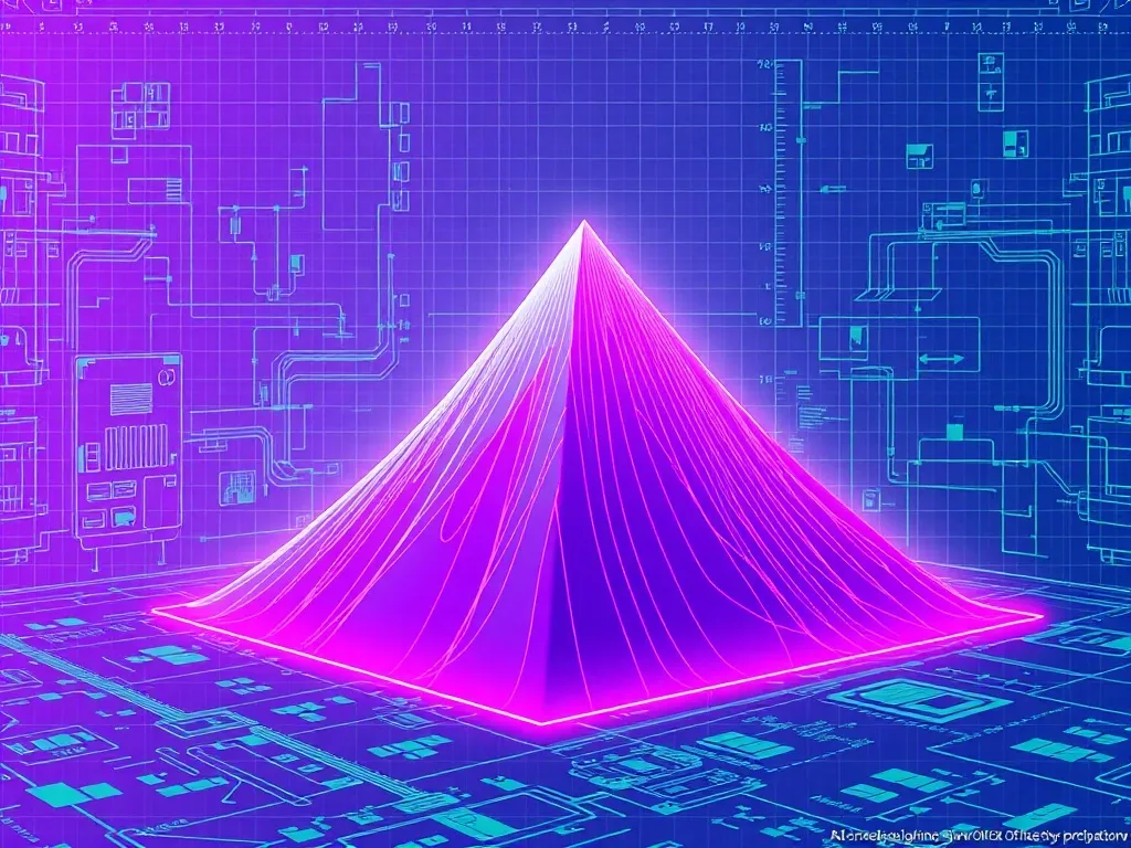 A technical visualization of a population pyramid shrinking